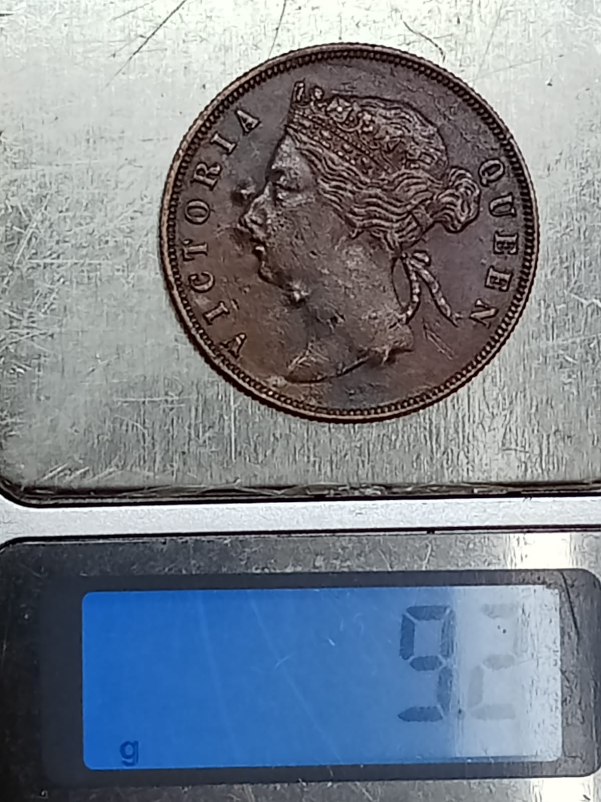 1901-Straights-Settlements-Cent:-Nodules-On-Coin-Surfaces